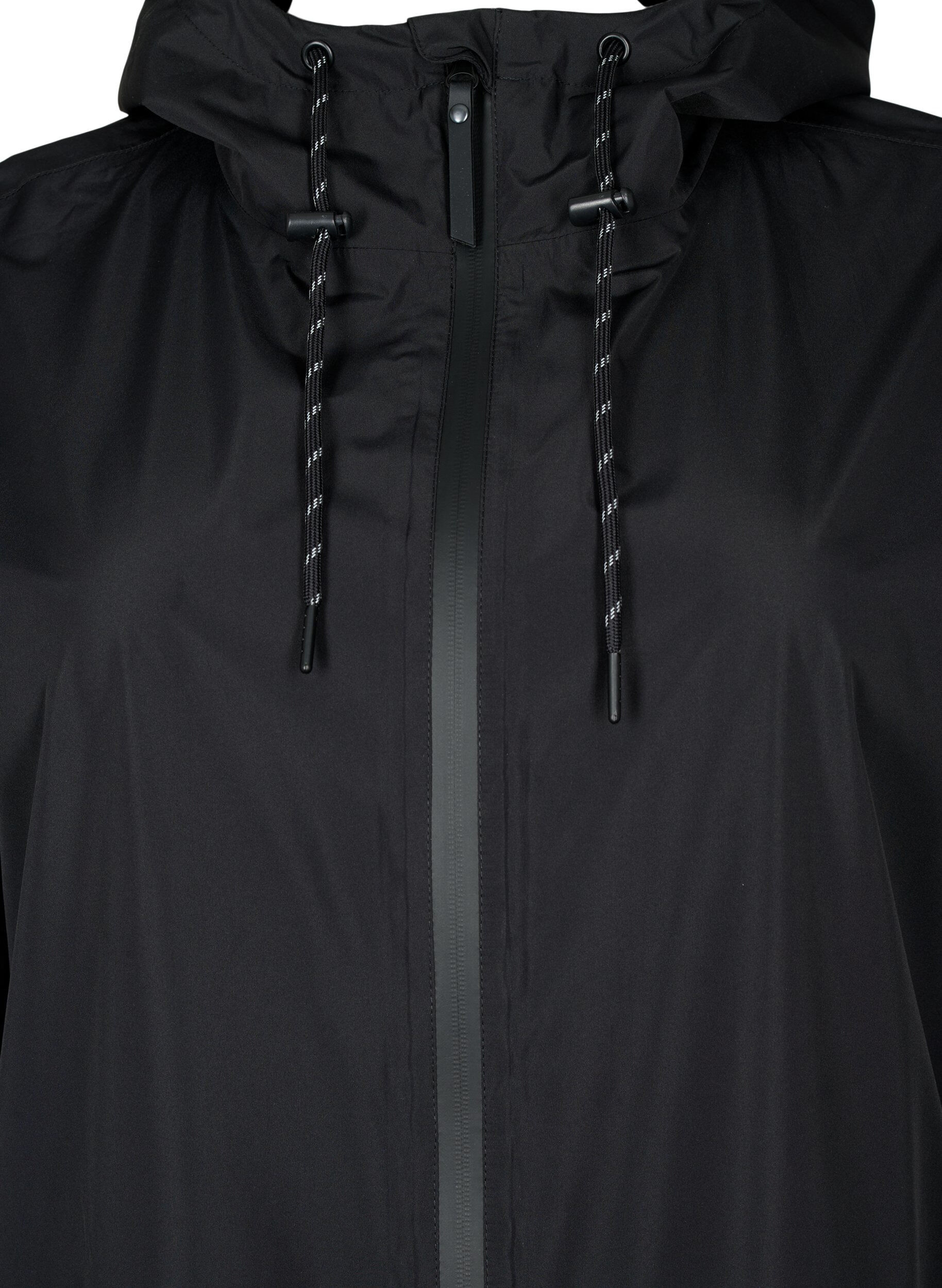 Zizzifashion Raincoat with pockets and hood, Black, Packshot image number 2