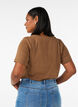 Cotton T-shirt with print, Brown, Model image number 2