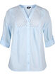 FLASH - Shirt with crochet detail, Cashmere Blue, Packshot image number 0