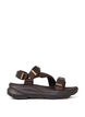 Comfortable sandal with Velcro and arch support, Brown, Packshot image number 0
