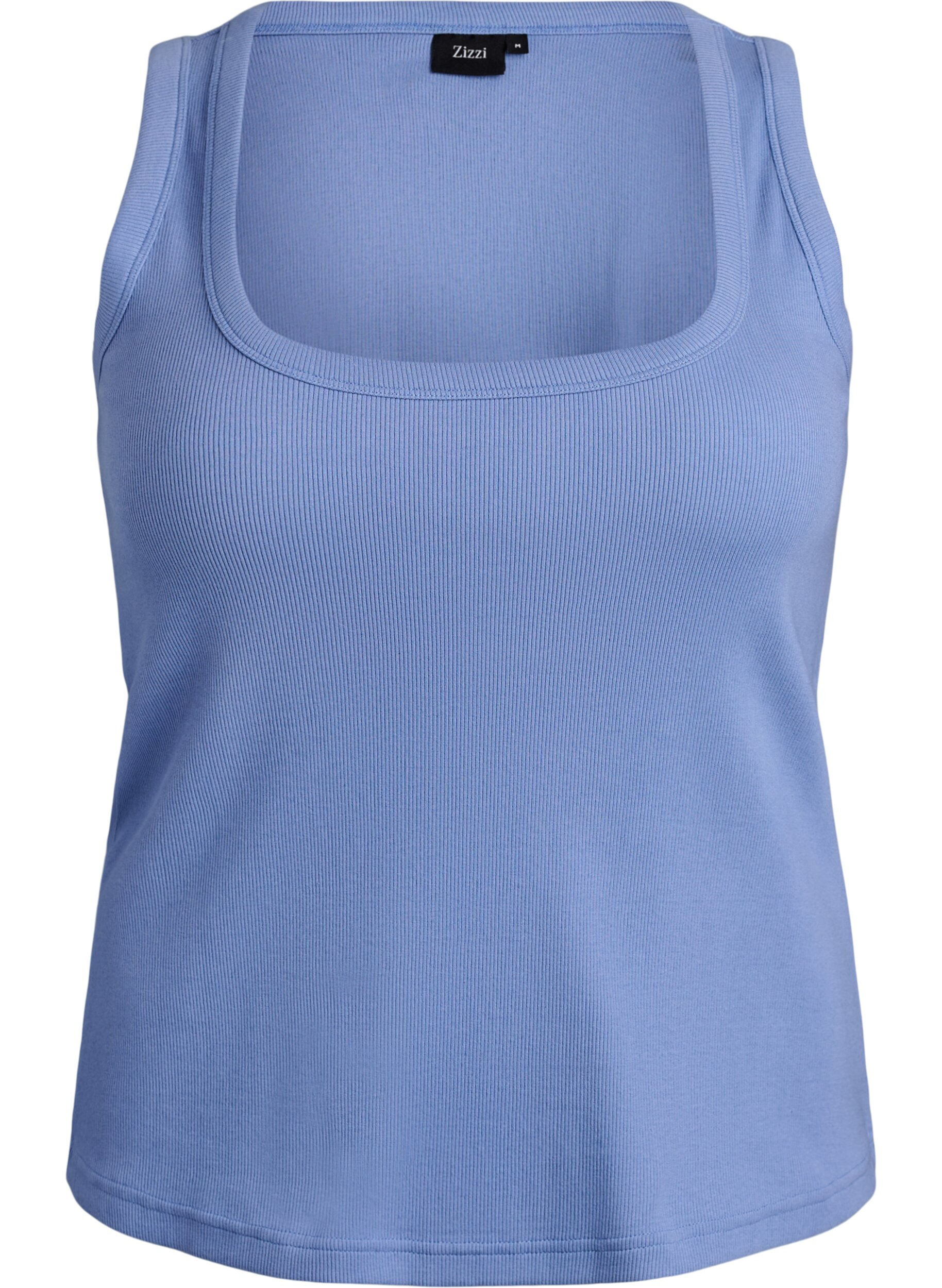 ZizzifashionRib top with square neckline, Purple, Packshot image number 0