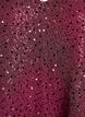 Short sequin dress with puff sleeves, Dark Bordeaux, Packshot image number 2
