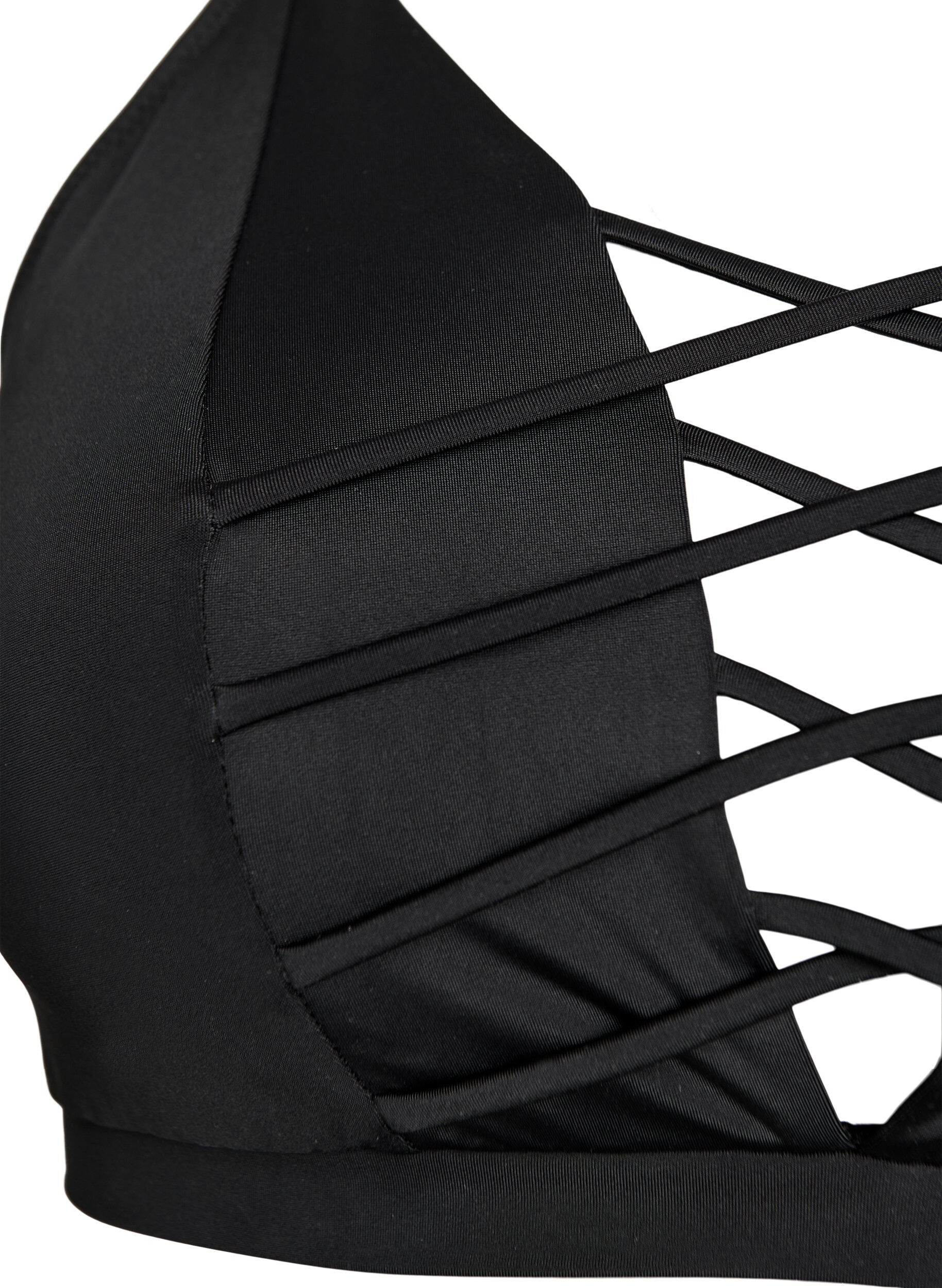 Zizzifashion Bikini top with string detail, Black, Packshot image number 2