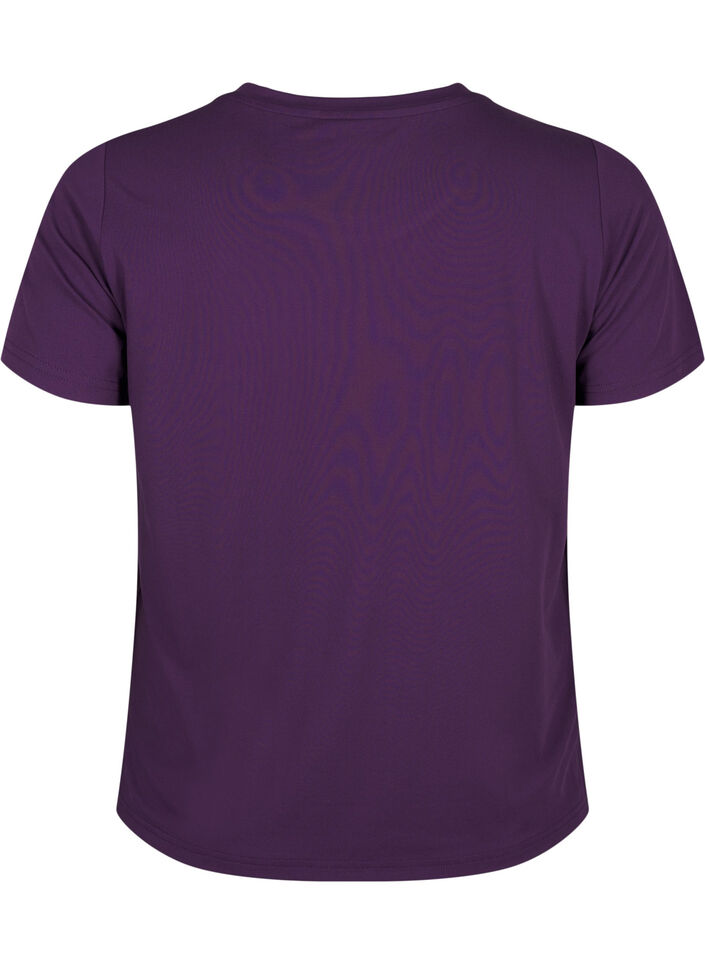 Slim fit training T-shirt with round neck, Purple Pennant, Packshot image number 1