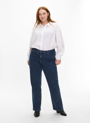 Long-sleeved shirt in TENCEL™ Modal, Bright White, Model image number 2
