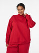 Sweatshirt with high neck and long sleeves, Red, Model image number 0