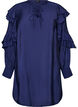 Viscose dress with ruffles and ties, Blue, Packshot image number 0