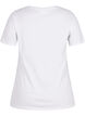 Solid-coloured basic cotton T-shirt, White, Packshot image number 1