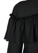 Ruffle shirt blouse with pearl buttons, Black, Packshot image number 4