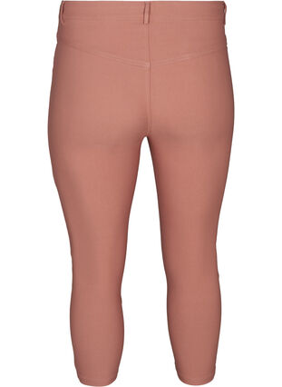 Close-fitting 3/4 trousers with zips, Old Rose, Packshot image number 1