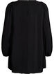 Tunic in viscose with lace detail, Black, Packshot image number 1