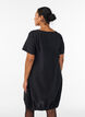 Short-sleeved cotton dress, Black, Model image number 2