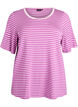 T-shirt with TENCEL&trade; Lyocell and stripes, Purple, Packshot image number 0