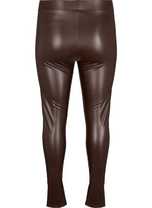 Coated leggings with a brushed inside, Coffee Bean, Packshot image number 1