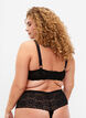 Full cover bra with string and lace, Black, Model image number 1