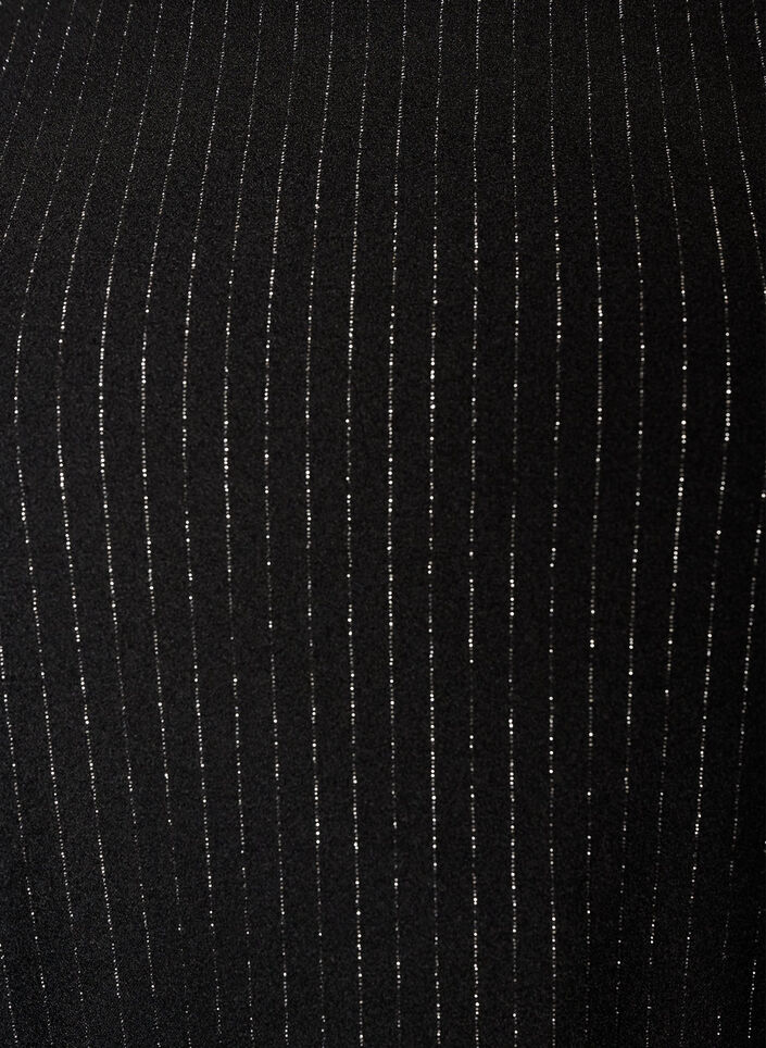 Short A-line dress with glitter stripes, Black, Packshot image number 2