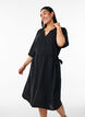 Mid-length dress with tie detail, Black, Model image number 0