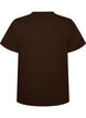 Organic cotton T-shirt with front print, Brown, Packshot image number 1
