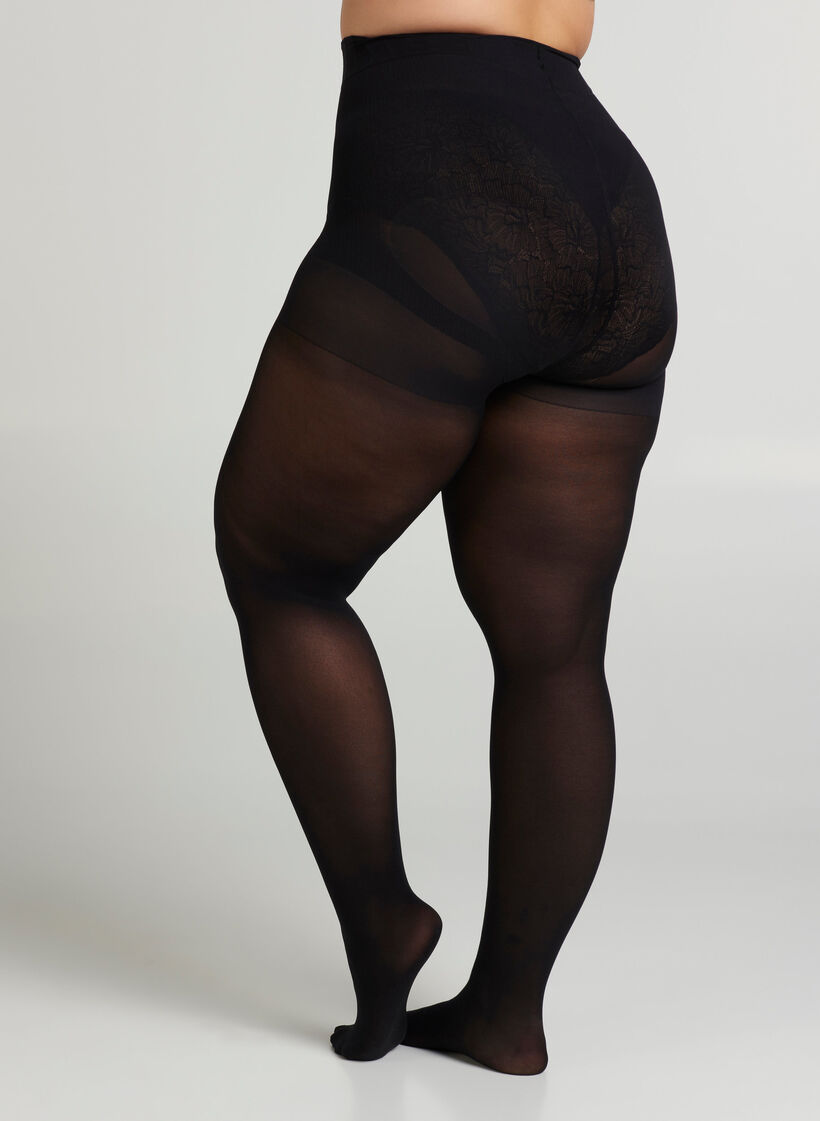 60 denier tights with push up and shaping effect, Black, Model image number 3