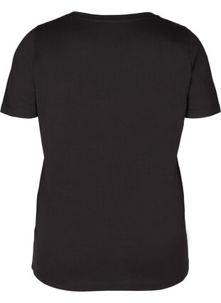 T-shirt with print, Black Flamingo, Packshot image number 1