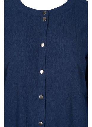 Long-sleeved, textured shirt dress, Navy Blazer, Packshot image number 2
