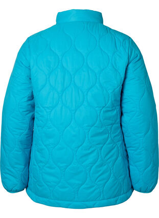 Quilted jacket with zip and pockets, River Blue, Packshot image number 1