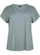 Loose training t-shirt with v-neck, Balsam Green, Packshot image number 0