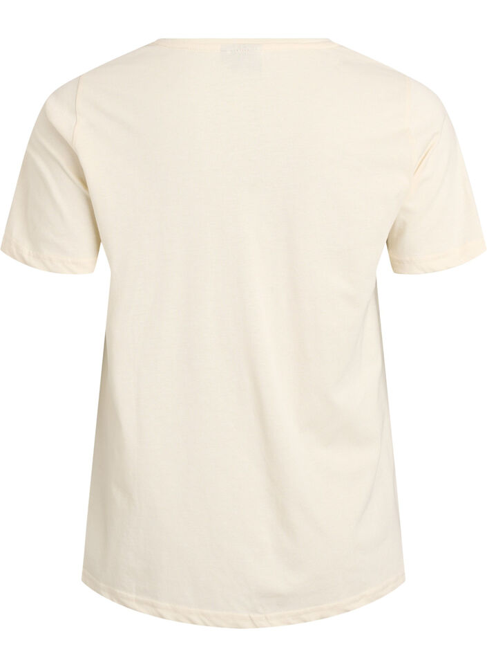 T-shirt with motif, Vanilla, Packshot image number 1