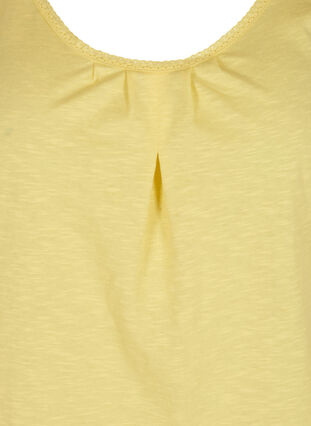 Top with lace trim, Yellow Cream, Packshot image number 2