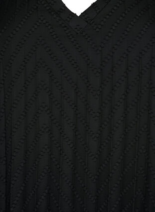 Short sleeved pleated dress, Black, Packshot image number 2