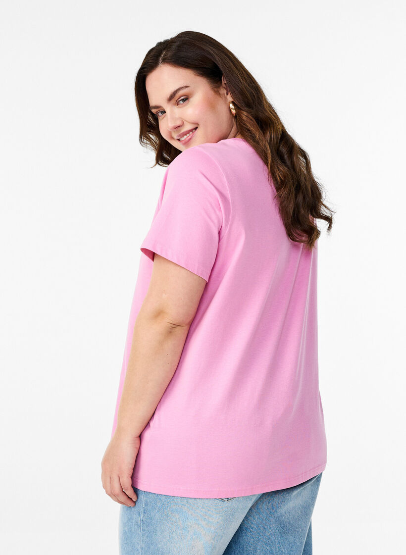 Cotton T-shirt with motif, Begonia P. w. Heart, Model image number 1