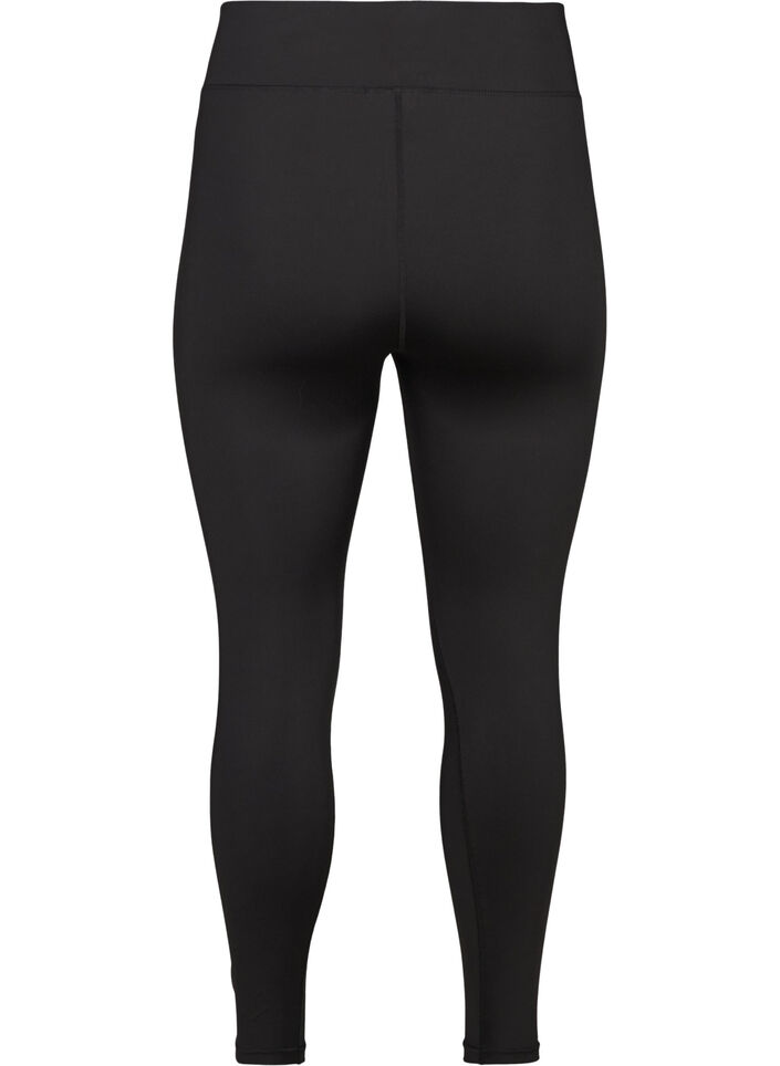Cropped basic workout leggings, Black, Packshot