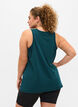 Plain-coloured sports top with round neck, Green, Model image number 2