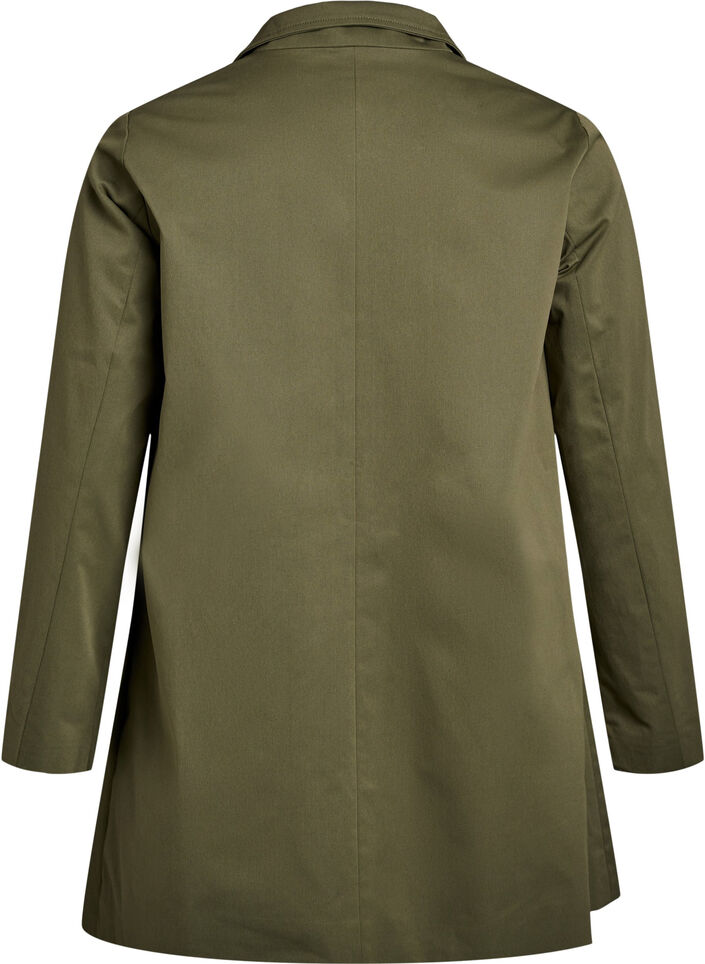 Water-repellent spring jacket with an A-line cut, Green, Packshot image number 1