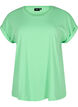 Short-sleeved t-shirt in a cotton blend, Green, Packshot image number 0