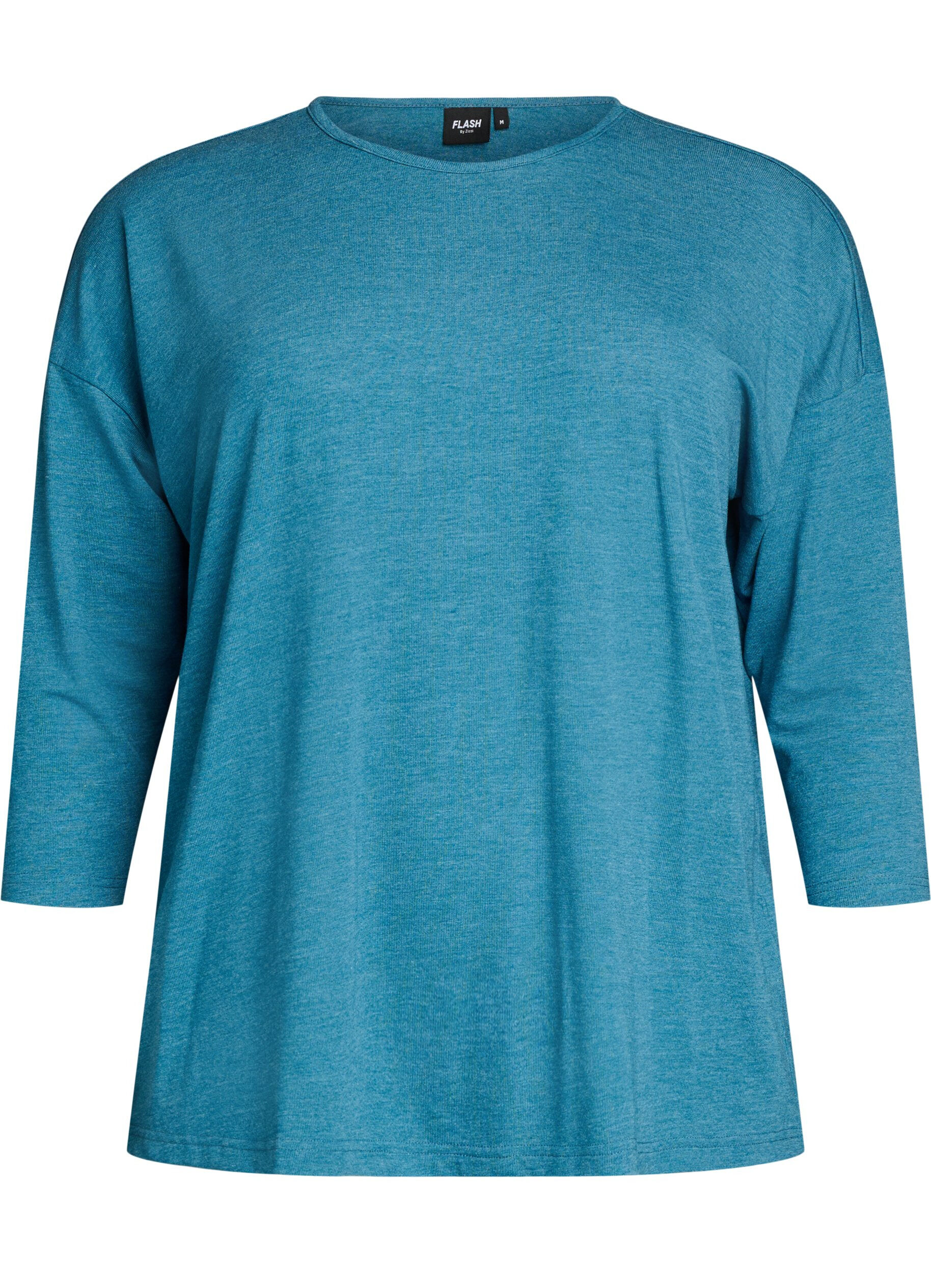 ZizzifashionJersey blouse with 3/4 sleeves, Blue, Packshot image number 0