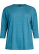 Jersey blouse with 3/4 sleeves, Blue, Packshot image number 0