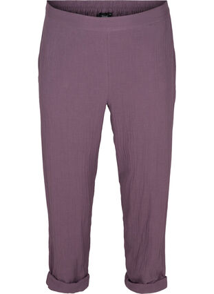 Cotton trousers with pockets, Vintage Violet, Packshot image number 0