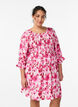 Smocked dress with floral print, Pink, Model image number 0