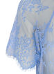 Short-sleeved lace blouse with tie-fastening, Purple, Packshot image number 3