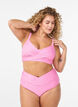 Bikini bottoms with high waist and criss-cross, Pink, Model image number 0