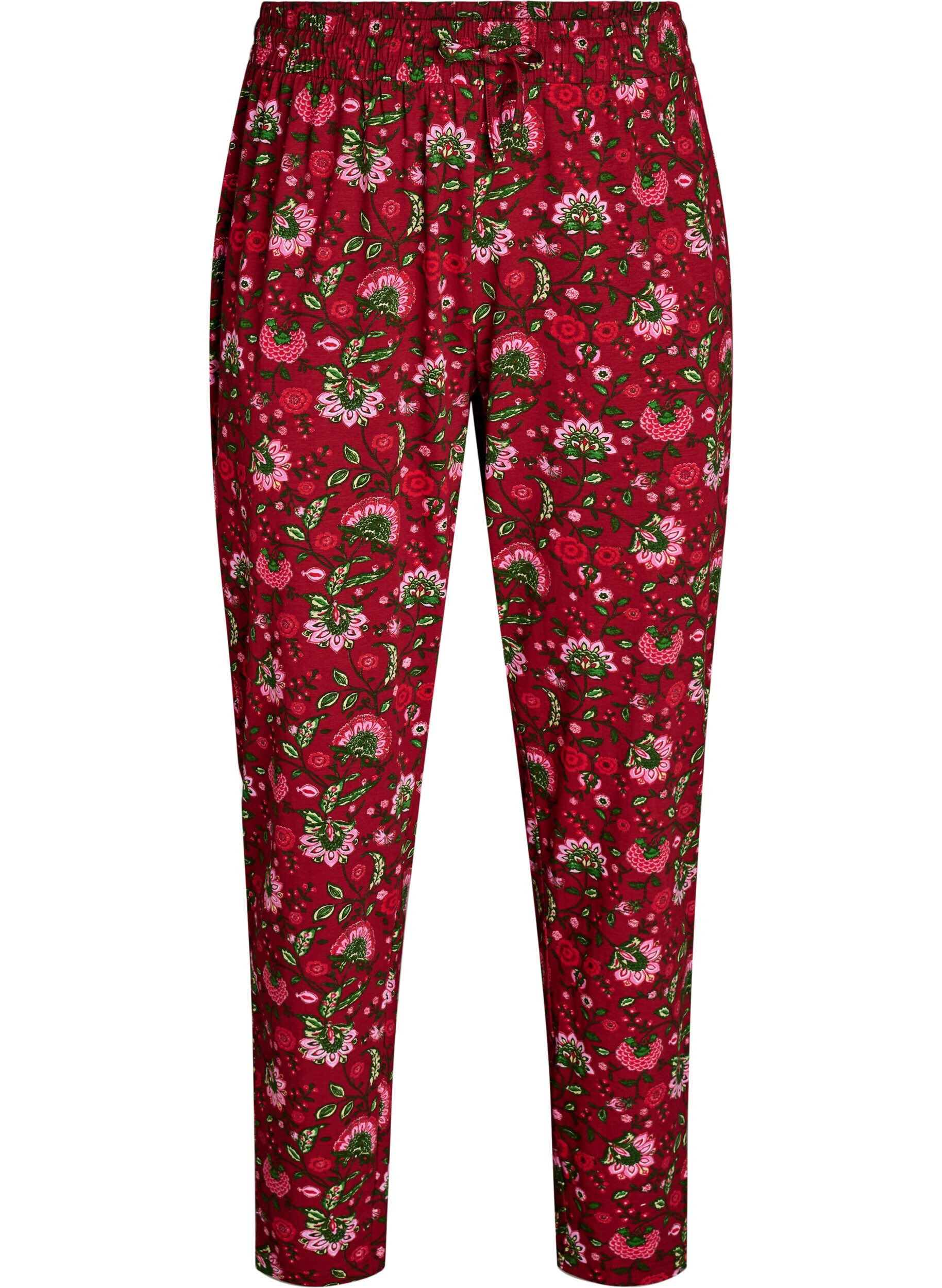Cotton pyjamas pants with print