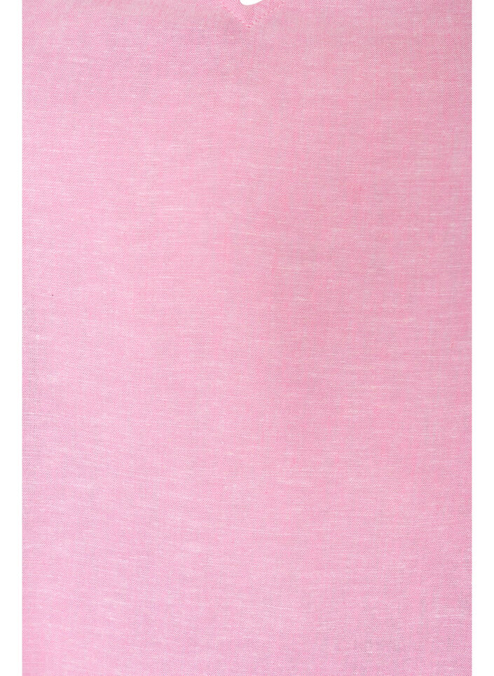 Viscose and linen blouse with ruffle sleeves, Pink, Packshot image number 2