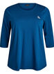 Workout top with 3/4 sleeves, Blue, Packshot image number 0