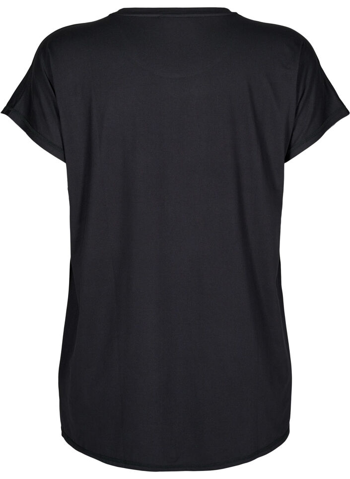 Long workout T-shirt, Black, Packshot image number 1