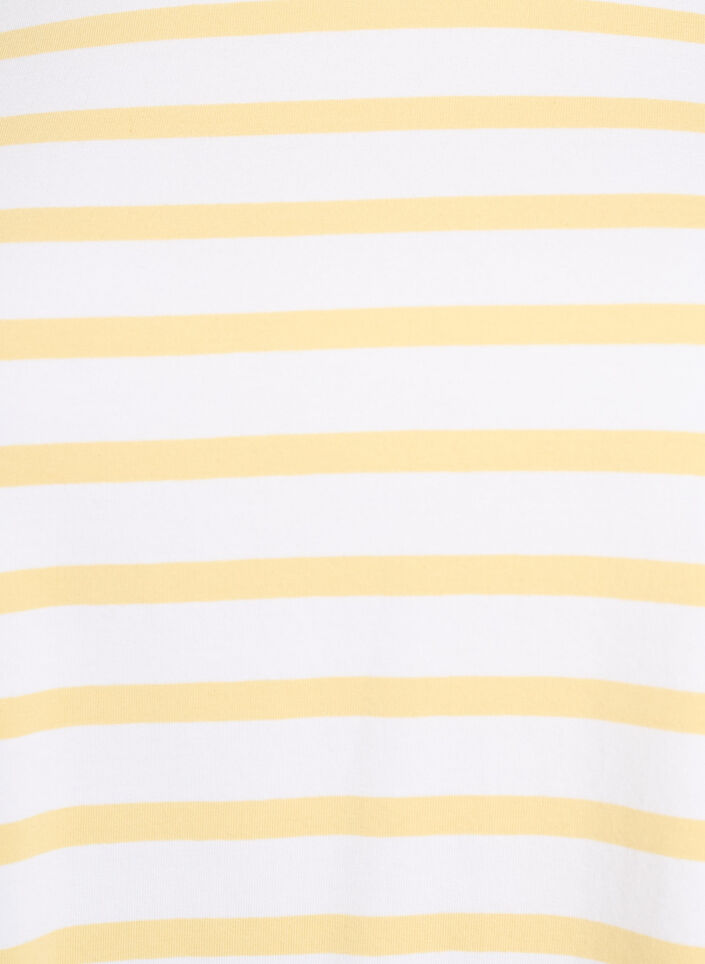 Striped T-shirt in organic cotton, Yellow, Packshot image number 2