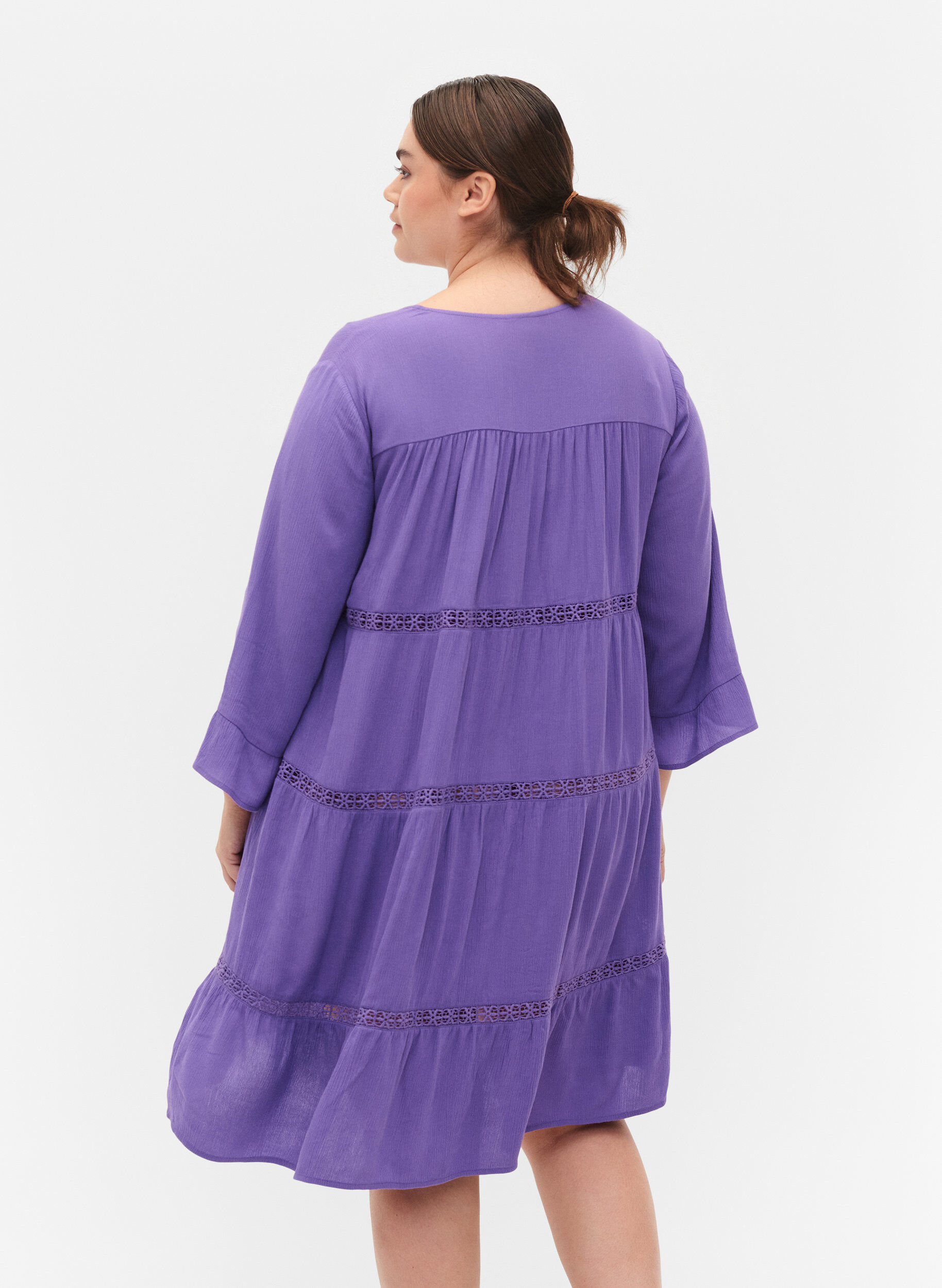 Zizzifashion Viscose beach dress, Royal Lilac, Model image number 1
