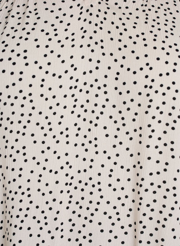 Patterned viscose blouse with ruffle details, Vanilla, Packshot image number 2