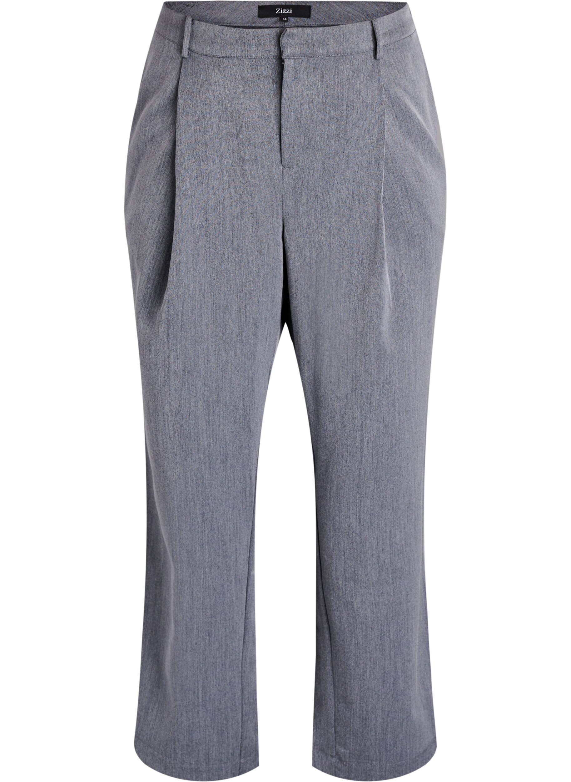 High-waisted tailored trousers with straight legs