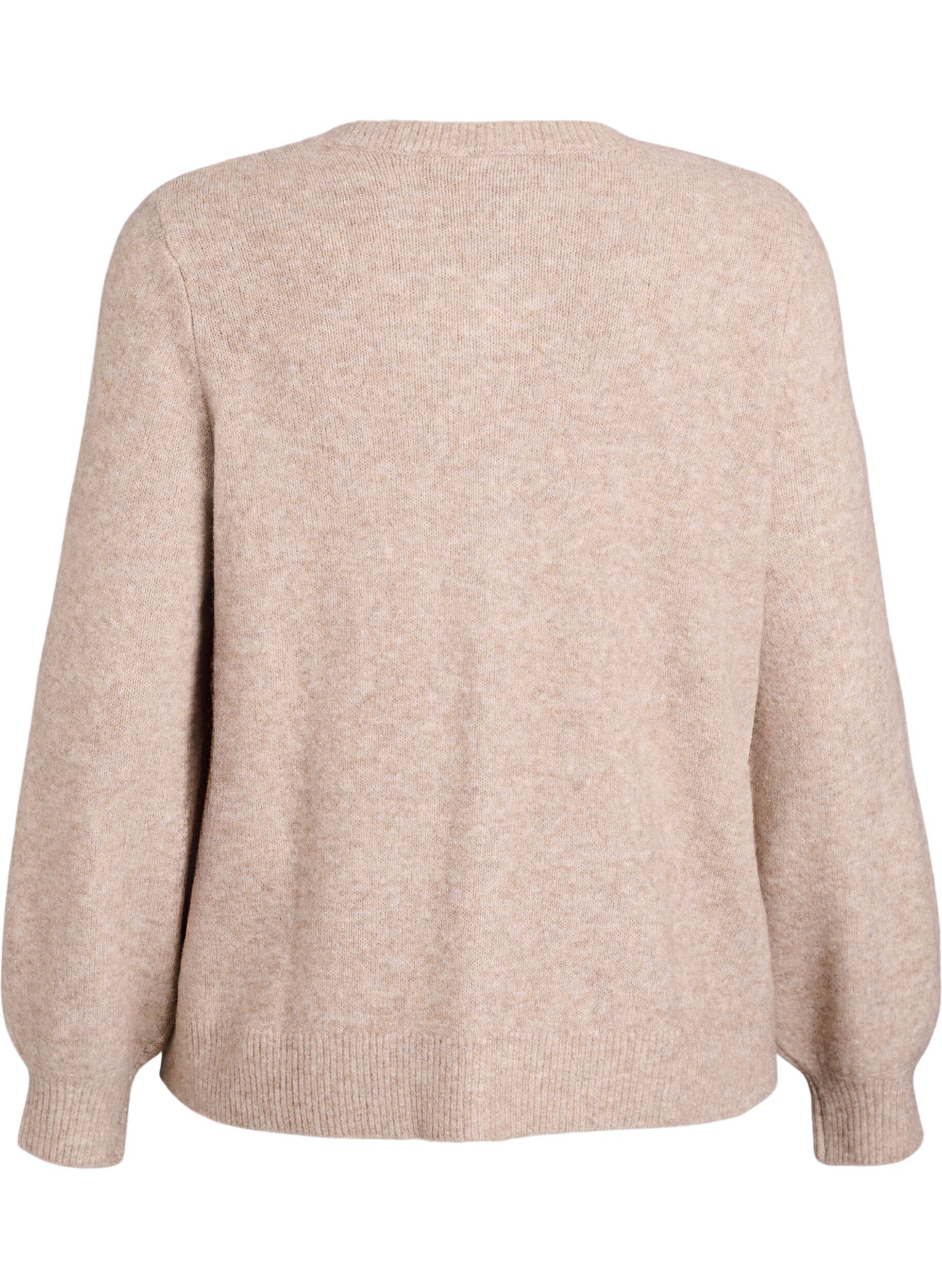ZizzifashionCardigan with heart-shaped buttons, Beige, Packshot image number 1